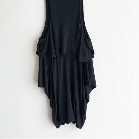 Free People Embellished Sparkle Shoulder Tank Top Draped Black Size S Y2k 2000s - Picture 6 of 11